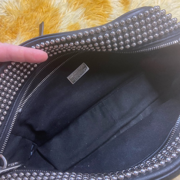 Michael Kors Black Studded Leather Shoulder Bag - Picture 6 of 6